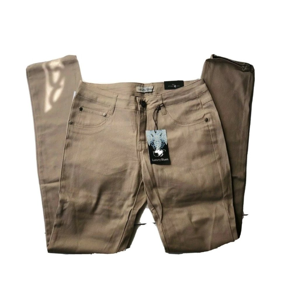 Hybrid & Company Khaki Cotton Skinny Jeggings 7 - Picture 5 of 9